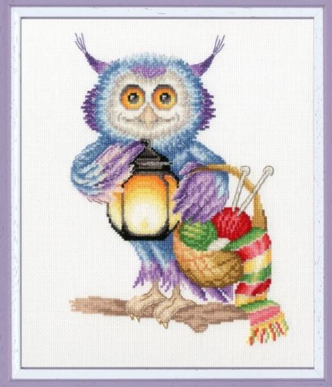 click here to view larger image of Nighttime Knitter (counted cross stitch kit)