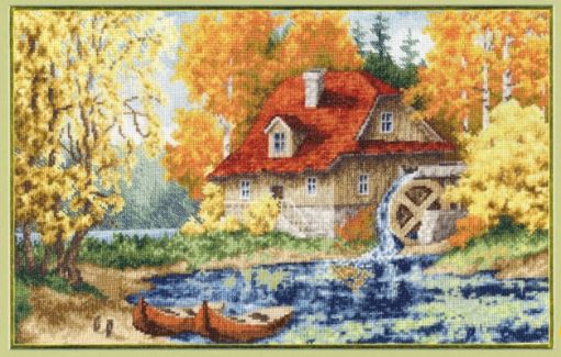 click here to view larger image of Old Mill (counted cross stitch kit)