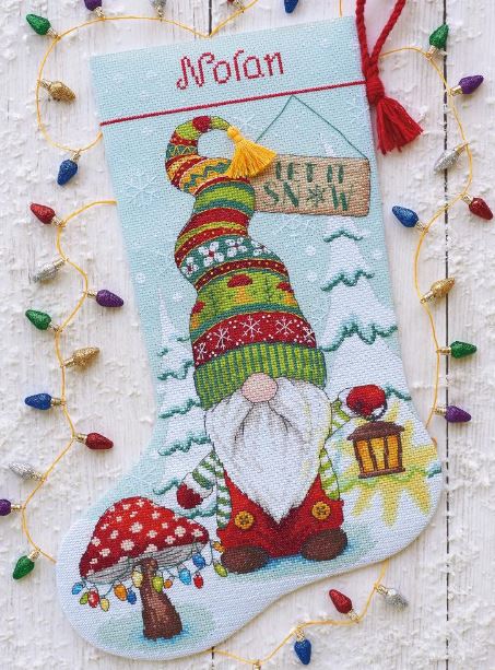 click here to view larger image of Gnome Stocking (counted cross stitch kit)