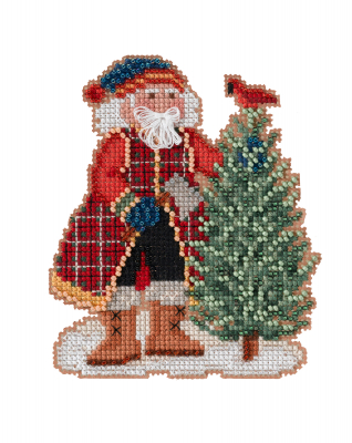 click here to view larger image of Scotch Pine Santa (2022) (counted cross stitch kit)