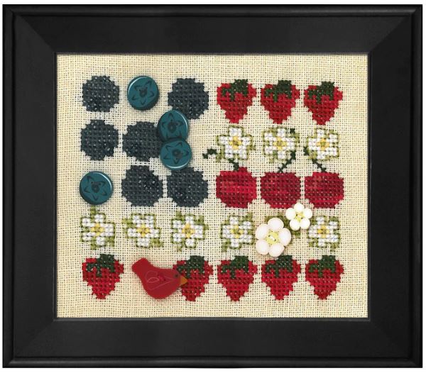 click here to view larger image of Red White and Blueberry (includes free chart) (button pack)