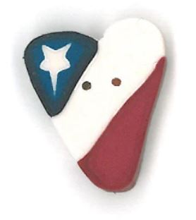 click here to view larger image of Small Heart Flag (buttons)