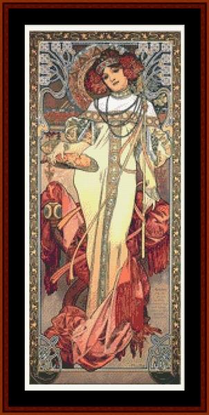 click here to view larger image of Seasons 1900 Autumn - Alphonse Mucha (chart)