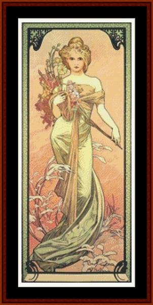 click here to view larger image of Seasons 1900 Spring - Alphonse Mucha (chart)
