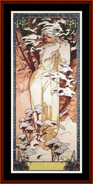 click here to view larger image of Seasons 1900 Winter - Alphonse Mucha (chart)