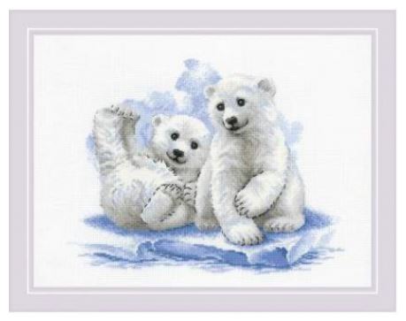 click here to view larger image of Bear Cubs on Ice (counted cross stitch kit)