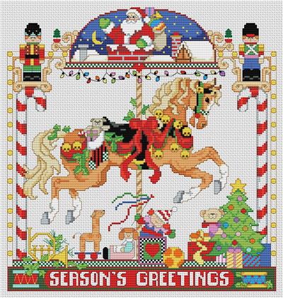 click here to view larger image of December Delights Carousel Horse (chart (special))