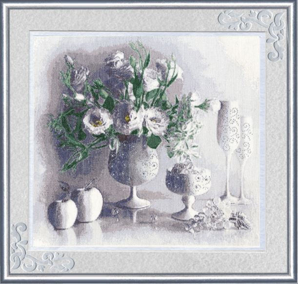click here to view larger image of White Still Life (counted cross stitch kit)