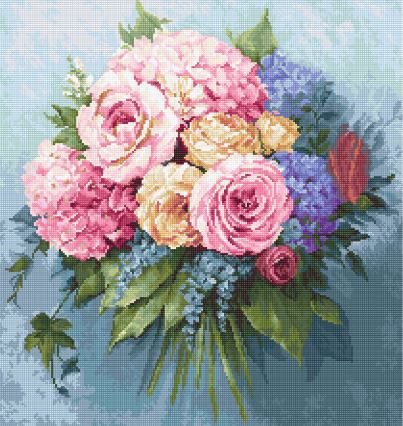 click here to view larger image of Bouquet (counted cross stitch kit)