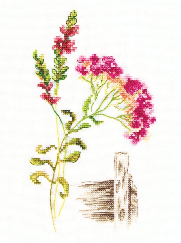 click here to view larger image of Bloomy Herbs M777 (counted cross stitch kit)