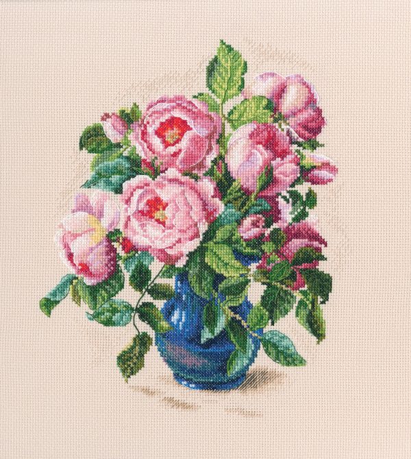 click here to view larger image of Tender Rose Buds (counted cross stitch kit)