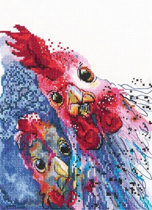 click here to view larger image of Roasted chicken with potatoes?! (counted cross stitch kit)