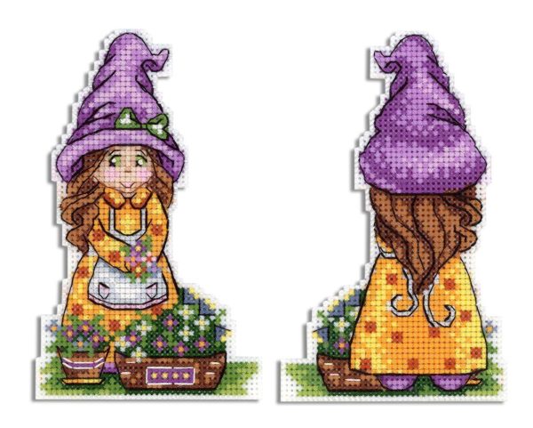 click here to view larger image of Cute Gnome Lady (counted cross stitch kit)