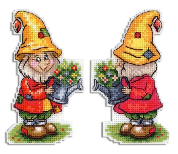 click here to view larger image of Garden Gnome SR-821 (counted cross stitch kit)