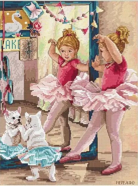 click here to view larger image of Ballet Dancers (counted cross stitch kit)
