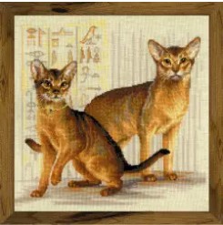 click here to view larger image of Abyssinian Cats (counted cross stitch kit)