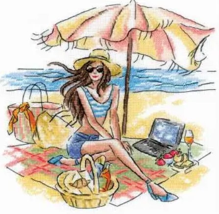 click here to view larger image of Beach Vacation (counted cross stitch kit)