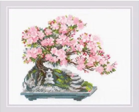 click here to view larger image of Blooming Bonsai (counted cross stitch kit)