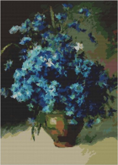 click here to view larger image of Cornflowers (After I Levitan's Painting) (counted cross stitch kit)