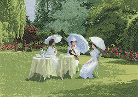 click here to view larger image of Ladies Who Lunch (counted cross stitch kit)