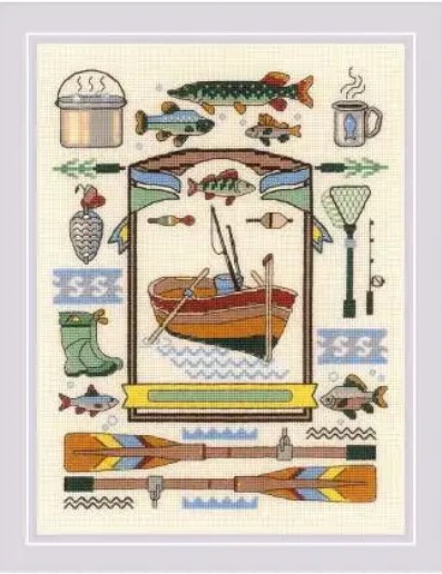 click here to view larger image of Fishing (counted cross stitch kit)
