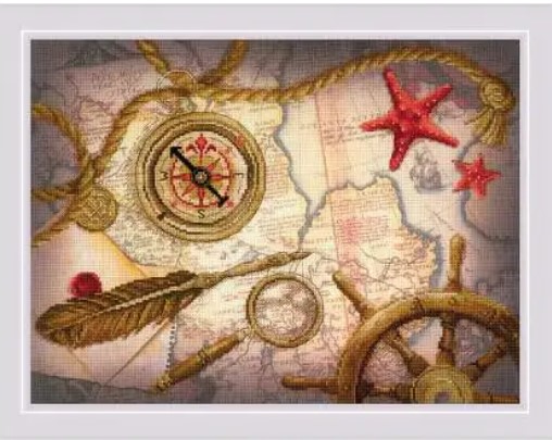 click here to view larger image of In Search of Treasure (counted cross stitch kit)