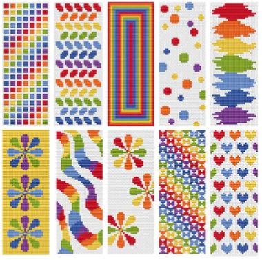 click here to view larger image of Bookmarks - 10 Rainbow Bookmarks (chart)