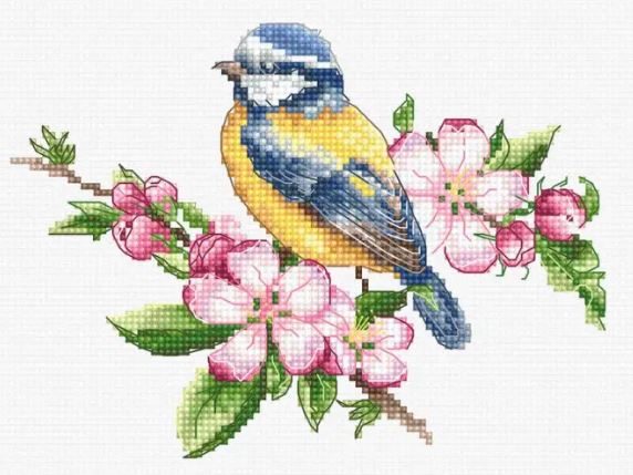 click here to view larger image of Blue Tit, The (counted cross stitch kit)