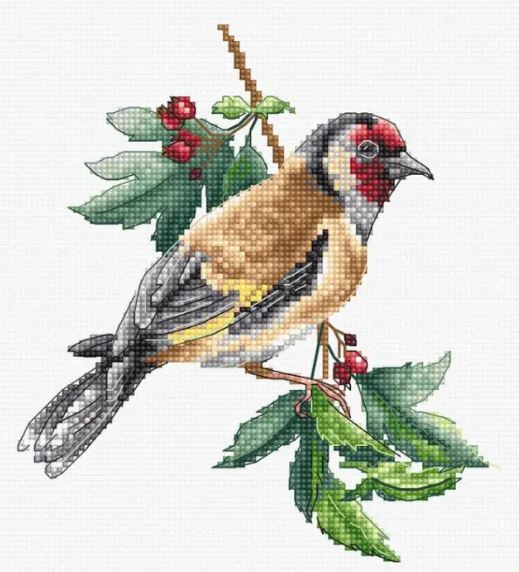 click here to view larger image of Goldfinch Bird (counted cross stitch kit)