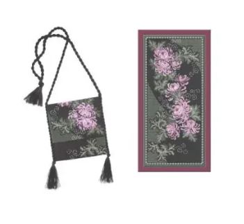 click here to view larger image of Bag - Chrysanthemums (counted cross stitch kit)