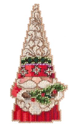 click here to view larger image of Gnome holding Holly 2022 (counted cross stitch kit)