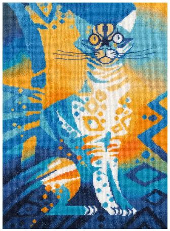 click here to view larger image of Egyptian Cat (counted cross stitch kit)