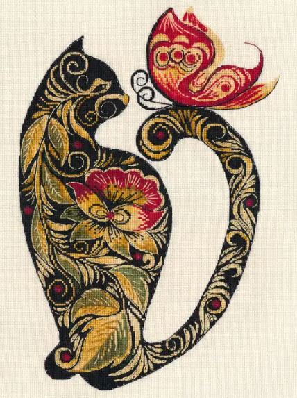 click here to view larger image of Cat - S1458 (counted cross stitch kit)