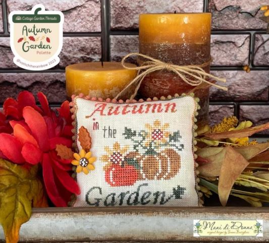 click here to view larger image of My Garden in Autumn Pillow (chart)