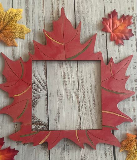click here to view larger image of Hand Painted Frame - Leaves (frame (ready made))