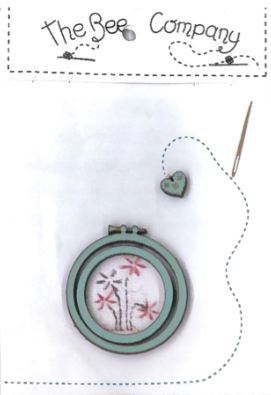 click here to view larger image of Embroidery Hoop Blue (button pack)