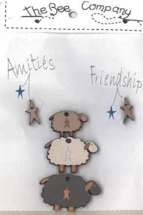 click here to view larger image of Sheep Friendship Buttons (button pack)