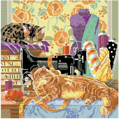 click here to view larger image of Cats in the Sewing Room (chart)