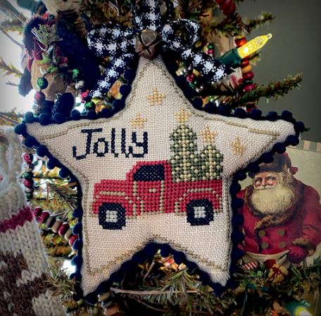 click here to view larger image of Jolly Truck Star Ornament (chart)