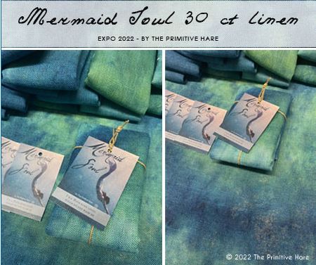 click here to view larger image of Mermaid Soul - 30ct - 16 x 18 (Primitive Hare Fabric)