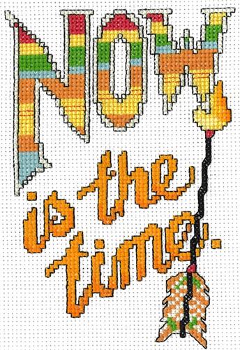 click here to view larger image of Now is the Time - Mary Engelbreit (counted cross stitch kit)