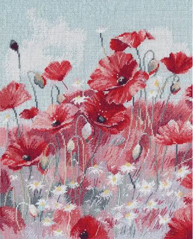 click here to view larger image of Poppy Field (counted cross stitch kit)