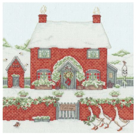 click here to view larger image of Christmas Cottage (counted cross stitch kit)