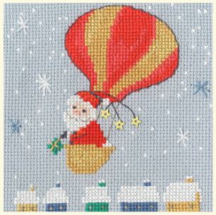 click here to view larger image of Delivery by Balloon- Christmas Cards Collection (counted cross stitch kit)