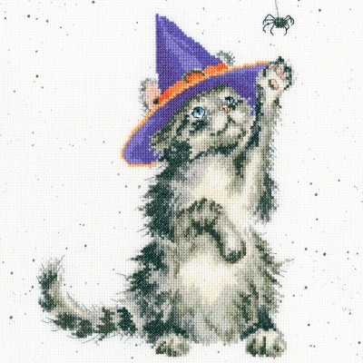 click here to view larger image of Witches Cat, The - Wrendale Collection (counted cross stitch kit)