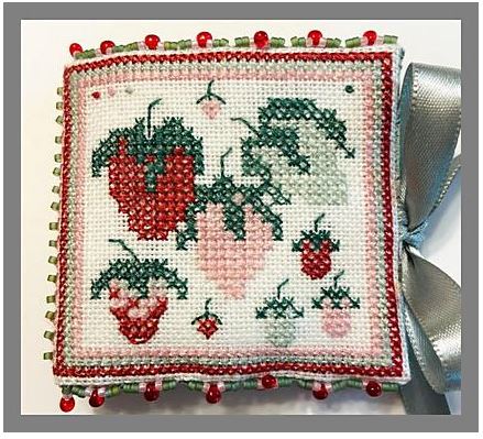 click here to view larger image of Strawberry Pie Needlebook (counted cross stitch kit)