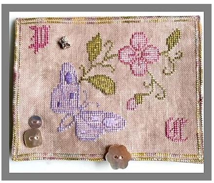 click here to view larger image of Victorian Rose Sewing Wallet (counted cross stitch kit)