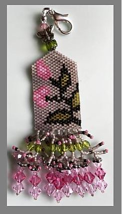 click here to view larger image of Victorian Rose Fob (bead kit)