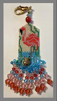 click here to view larger image of Flamingos Folly Fob (bead kit)
