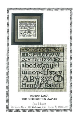 click here to view larger image of Hannah Baker 1803 Sampler (chart)